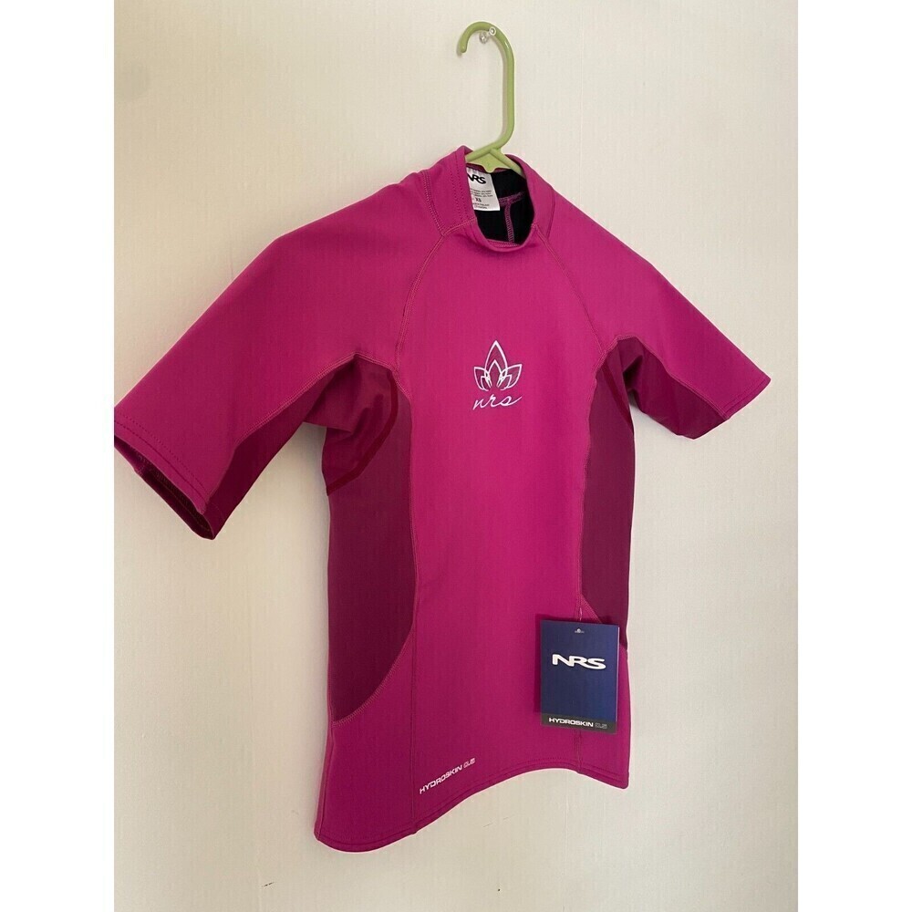 NRS Hydroskin Shirt 0.5 Rashguard Women's Pink Short Sleeve Shirt Size XS